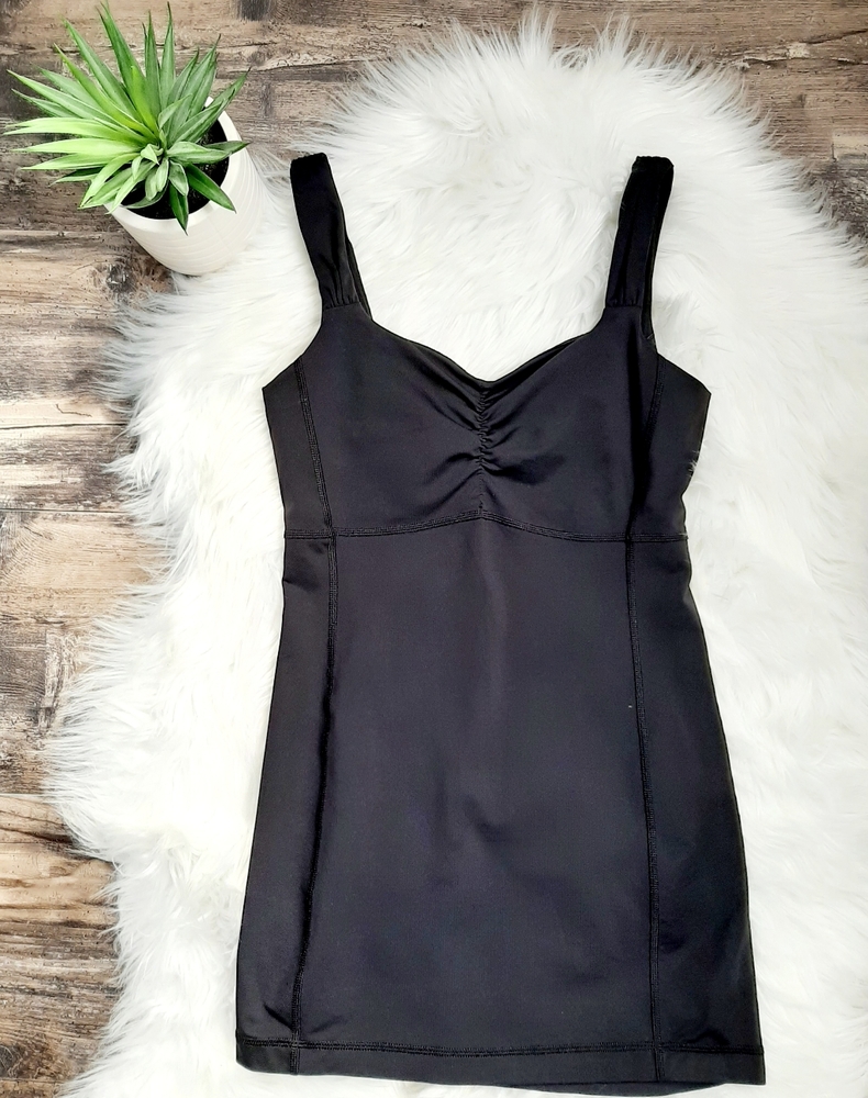 Lululemon tank with scoop back and ruching detail